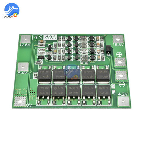 BMS 3S 4s 25A 30A 40A 60A, panneau de Protection de batterie au Lithium Li-ion, kit de bricolage, amélioration/équilibre 18650 ► Photo 1/6