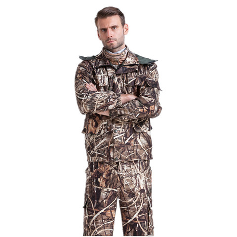 Veste et pantalon pour la chasse, combinaison Ghillie, tenue bionique d'extérieur, camouflage roseaux et bulrush, pour l'automne et l'hiver ► Photo 1/5