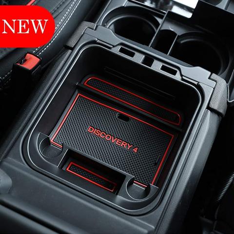 Boîte de rangement centrale pour voiture, pour Land Rover Discovery 4 LR4 2010 – 2016 boîte de rangement pour porte, téléphone, gant, accoudoir, accessoires ► Photo 1/6