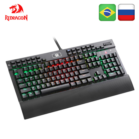 Redragon-clavier mécanique K550 en aluminium, interrupteur Rgb rouge et violet, clavier ergonomique rétro-éclairé, Anti-ghost PC Pro ► Photo 1/6