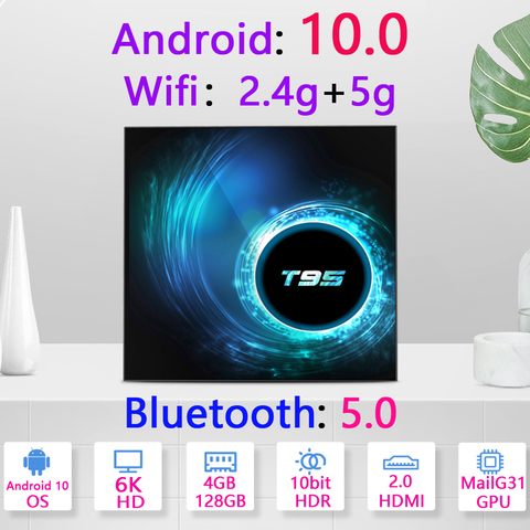2022 nouveau Android 10 smart Tv Box 4K décodeur 6K 2gb 4gb 32g 64gb 128gb h616 mini lecteur multimédia ► Photo 1/6