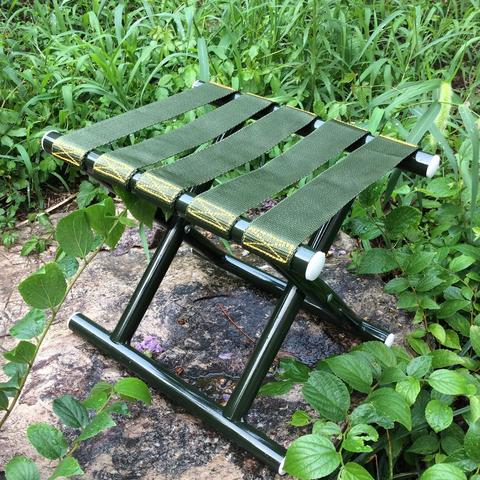 Chaise Portable de randonnée en plein air, tabouret pliant Super solide, siège robuste ► Photo 1/6