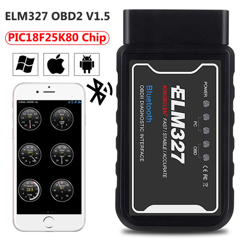 ELM327 – outil de Diagnostic de voiture avec Bluetooth et WIFI V1.5, Scanner pour Volkswagen Renault Skoda Hyundai KIA, Android, prise OBD2, iphone ► Photo 1/6