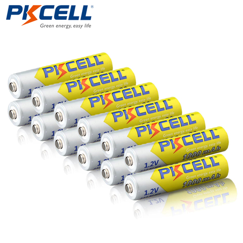 12 pièces/lot PKCELL NIMH batterie AAA 1000mAh 1.2V Ni-MH batterie Rechargeable 3A Batteries Baterias pour caméra lampe de poche jouets ► Photo 1/6