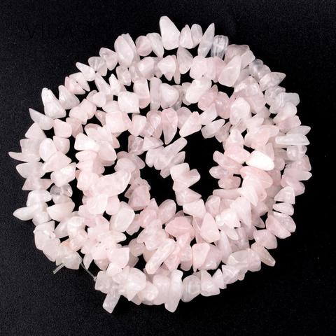 Perles de pierre naturelle en quartz Rose irrégulier, pour la fabrication de bijoux, 3-5-8-12mm, forme libre, accessoires de Bracelet à faire soi-même, 16 pouces ► Photo 1/4