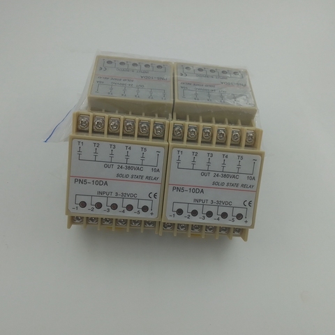 5 groupes Din Rail SSR quintuplication 5 entrées 3 ~ 32VDC sortie 24 ~ 380VAC monophasé DC relais à semi-conducteurs ► Photo 1/5