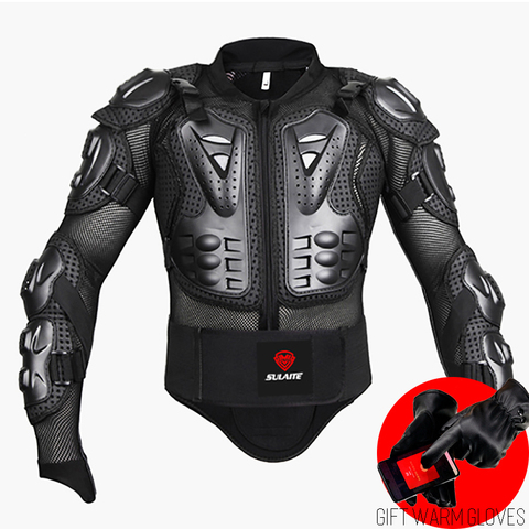 Noir/ROUGE Motos Armure Protection Motocross Vêtements Veste Protection Moto Cross Retour Armure Protecteur Moto Vestes ► Photo 1/6