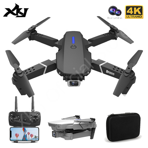 XKJ 2022 nouveau E88 Drone avec grand Angle HD 4K 1080P double caméra hauteur tenir Wifi RC pliable quadrirotor Dron cadeau jouet ► Photo 1/6