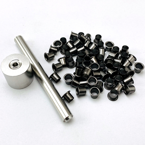 Kydex – ensemble d'outils pour rivets + 100 rivets, outils d'installation d'ongles avec clous en laiton noir ► Photo 1/6