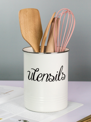 Ustensiles de cuisine conteneur bacs de rangement cuisine seaux en métal pour Pot cuillère porte-baguettes cuillère Pot pince boîte vaisselle outils ► Photo 1/5