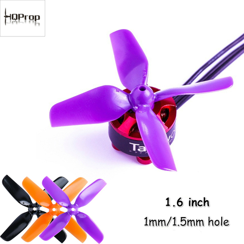 Hélice 4 pales HQ 40mm 1.6 pouces, 12 paires, pour Micro Drone d'intérieur 0802/1104 1/1mm moteurs ► Photo 1/6