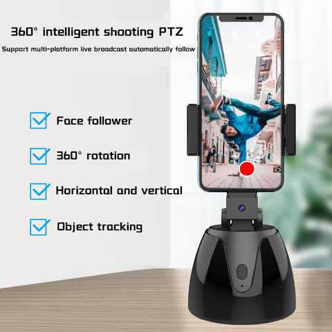 Apai Genie Auto Smart tir Selfie Stick 360 ° objet suivi support tout-en-un Rotation visage suivi caméra support pour téléphone ► Photo 1/6