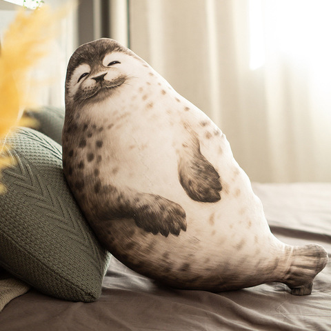 Hot  Chubby Seal Pillow Stuffed Cotton Plush Animal Toy Seal Pillow Soft Fat Pillow Stuffed Cotton Animal Seal Plush Toy LBV ► Photo 1/1