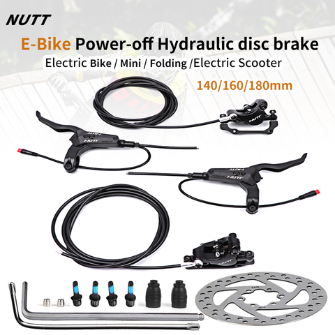 NUTT vtt e-bike électrique E Scooter vélo hydraulique frein disque 140mm 160 180 Rotor graisse Mini KUGOO G Booster / G1 / ES3 Dualtron ► Photo 1/6