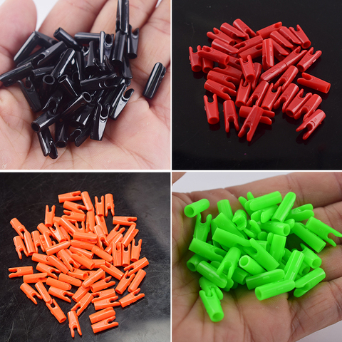 50pcs chasse tir à l'arc accessoire bricolage en plastique flèche broches Nocks taille S pour ID4.2mm ID6.2mm 3.2mm carbone/fibre de verre flèche arbre ► Photo 1/6