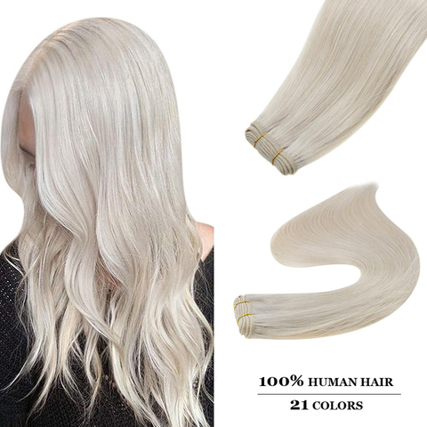 [23 couleurs] Ugeat Extensions de trame de cheveux cheveux humains 14-24 