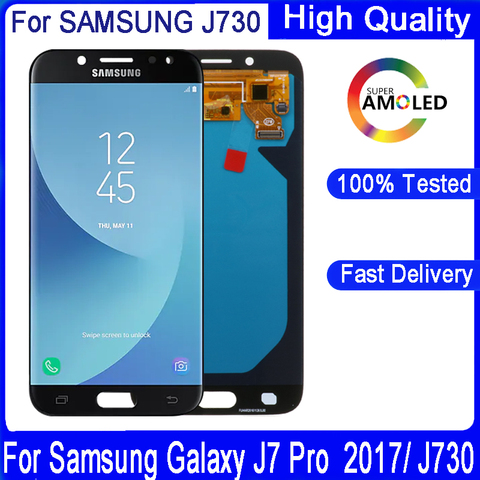 Ensemble écran tactile LCD Super AMOLED de 5.5 pouces, pièce de rechange pour SAMSUNG Galaxy J7 Pro 2017 J730 J7 2017 J730F ► Photo 1/6