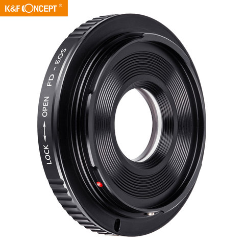 K & F CONCEPT – bague d'adaptation d'objectif de caméra, pour Canon FD à EOS 7D 550D 500D 6D avec capuchon en verre Focus To Infinity ► Photo 1/6