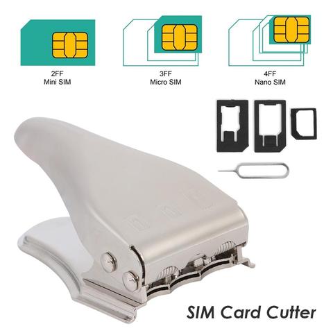 3 en 1 alliage de Zinc + acier inoxydable Nano Mini Micro carte SIM Cutter Durable téléphone portable manuel modifier outils ► Photo 1/6