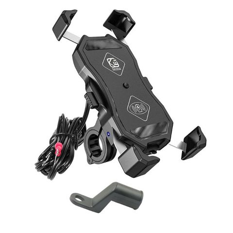 3.5-6.5 pouces support pour téléphone moto QC3.0 chargeur sans fil guidon vélo support Charge rapide USB chargeur GPS support de montage ► Photo 1/6