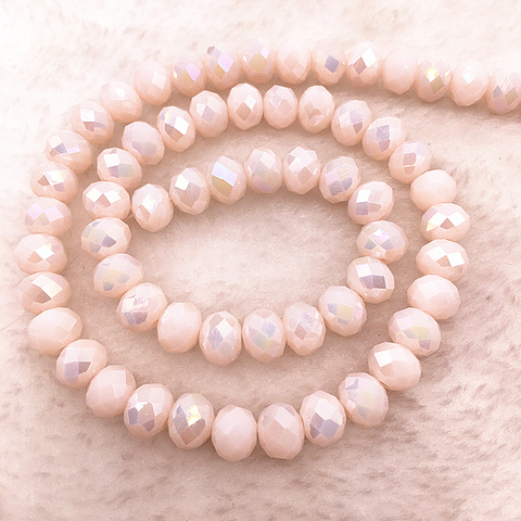 Lot de 30 perles en verre cristal, à facettes autriche, 8x6mm, perles de roues, de Transit, pour la fabrication de bracelets et de colliers, nouveauté ► Photo 1/5