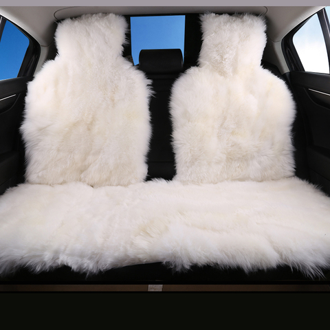 Housses de siège de voiture | Accessoires d'intérieur de voiture, housses de siège de voiture en peau de mouton, coussin de style, fourrure 6 couleurs pour les housses de dos 2015 ► Photo 1/6