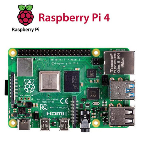 Carte officielle Raspberry PI 4B, carte de développement avec Raspberry Pi 4 modèle B, RAM 2 go/4 go/8 go, processeur 4 cœurs, 1.5Ghz ► Photo 1/6