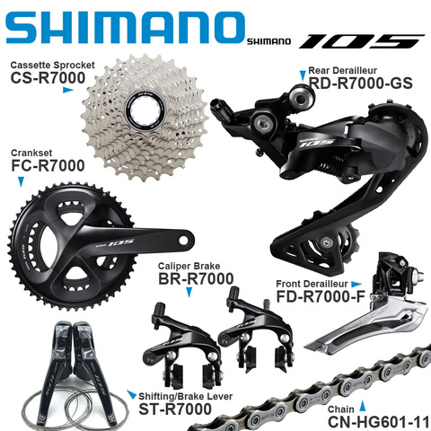 SHIMANO – ensemble de vitesses 105 R7000, 2x11v, avec pédalier, levier de frein, chaîne de pignon avant/arrière, pièces originales ► Photo 1/6