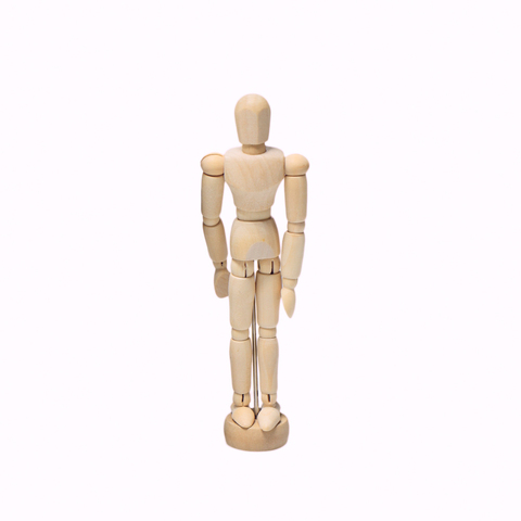 Membres mobiles pour artiste | Figurine masculine en bois, Mannequin, classe d'art, croquis ► Photo 1/2