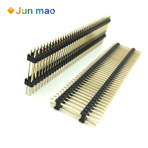 Double rangée plastique mâle 40P PCB | 2.54mm Double rangée mâle connecteur tête de Pin 2*40p Long 21 23 35mm 25mm 30mm ► Photo 1/3