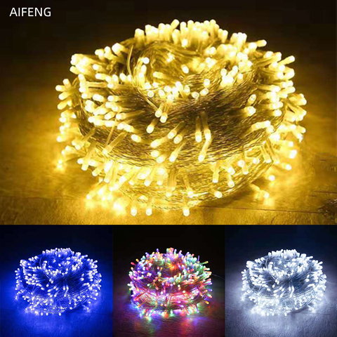 Lumières de noël 5M 10M 20M 30M 50M 100M Led Chaîne Fée Lumière 8 Modes Lumières De Noël Pour La Fête De Mariage Lumières De Vacances ► Photo 1/6