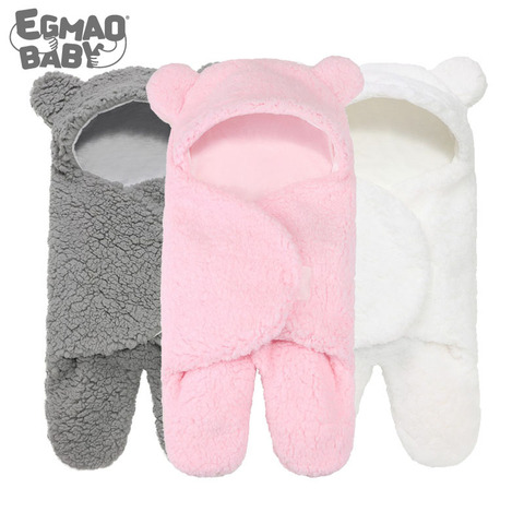 Sac de couchage pour nouveau-né, enveloppe en coton pour bébé, peluche, garçons et filles, mignon de réception, sac de couchage (de 0 à 6 mois) ► Photo 1/6
