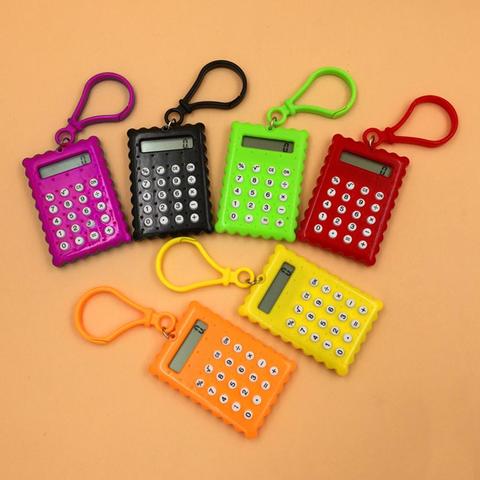 Mini calculatrice électronique Portable à 8 chiffres, porte-clés, batterie, outils de calcul pour écoliers ► Photo 1/6