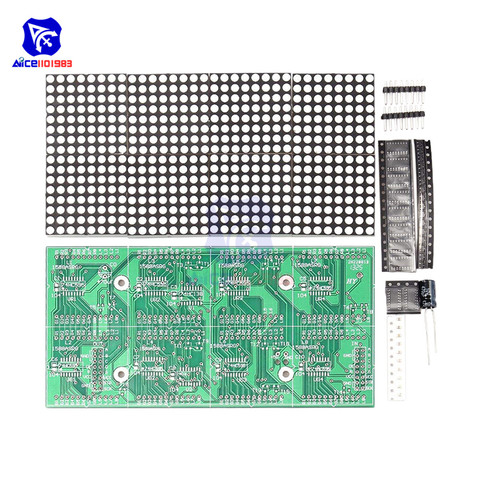 Bricolage plus 16x32 rouge vert LED matrice de points Module d'affichage de contrôle Kit bricolage pour Arduino 51 ► Photo 1/6