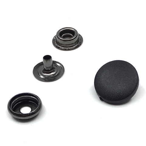 Snaps15mm17mm couvercle supérieur en nylon noir et blanc | 50 ensembles, boutons en plastique, bouton de Rivet, bouton accessoires T3T5 T8 ► Photo 1/6