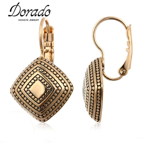 Dorado-boucles d'oreilles géométriques pour femmes, Rose rétro, nouvelle collection 2022 en cuivre, boucles d'oreilles pendantes, bijoux d'oreille à la mode ► Photo 1/6