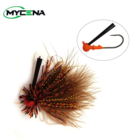 Mycena 7G spinnerbait sans Weedless manivelle leurre de pêche chatterbait crochet de gabarit en caoutchouc avec jupe en Silicone pour truite perche bar ► Photo 1/6