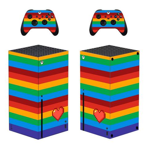 Couverture d'autocollant de peau de conception d'arc-en-ciel pour la Console et les contrôleurs de la série X de Xbox ► Photo 1/1