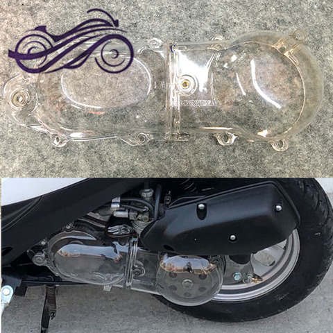 Couvercle d'embrayage latéral de démarrage, couvercle de bord Transparent adapté à la Honda DIO50 AF17 AF18 AF25 AF27 AF24 quarno AF52 Julio ► Photo 1/6