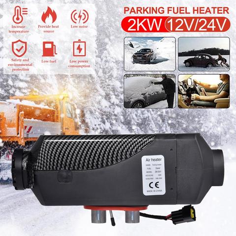 Réchauffeurs Diesel d'air à faible bruit 12V/24V pour des camions/camping-Car/bateaux/autobus appareils de chauffage Diesel d'air d'affichage à cristaux liquides de chauffage de stationnement de voiture de 10L 2000W ► Photo 1/6