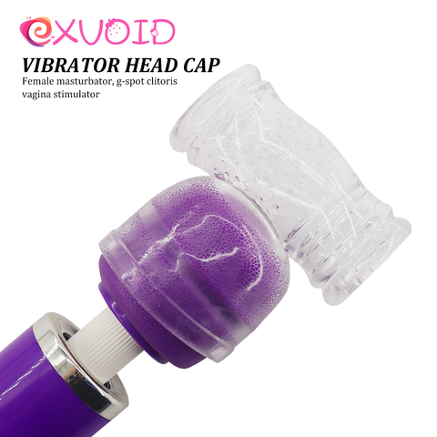 Exvoïde vibrateur AV tige tête capuchon tête couvre G Spot vibrateurs masseur capuchon baguette magique accessoire AV bâton vibrateur accessoires ► Photo 1/6