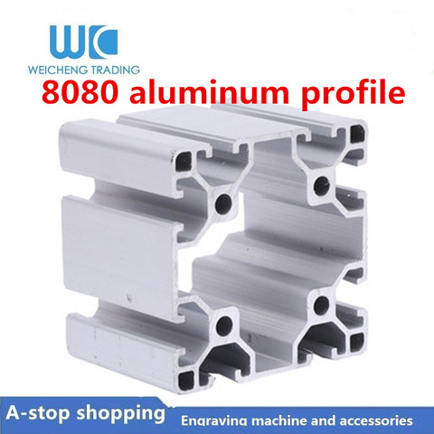 Profilé en aluminium extrudé 8080, standard européen, profilé en aluminium lourd 100mm-1150mm, cadre en alliage pour construction CNC, 1 pièce ► Photo 1/5