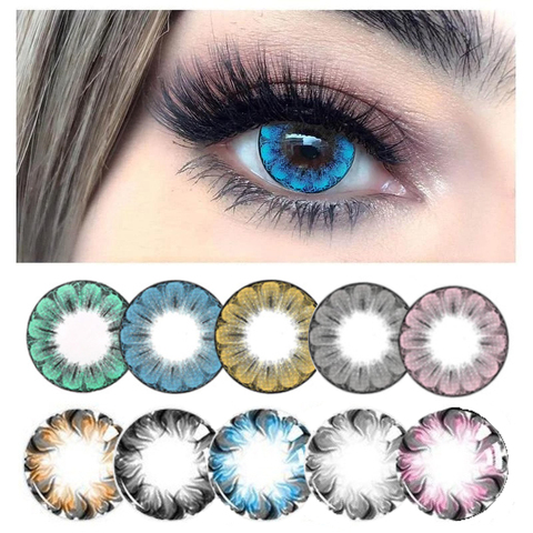 ILLUCON 2 pièces/paire Couleur Lentilles de Contact pour Les Yeux Cosmétique Coloré Cosplay Doux Rêve Contacts Lentille Hana Série ► Photo 1/6