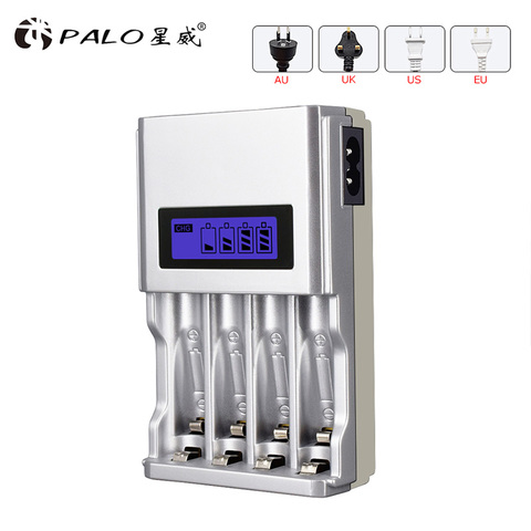 Chargeur Intelligent d'affichage à cristaux liquides d'aa AAA de Charge rapide d'affichage d'écran de PALO pour la batterie Rechargeable de 1.2V AA AAA Nimh ► Photo 1/6