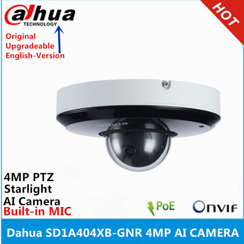 Dahua – Caméra SD1A404XB-GNR PTZ PoE, IR15m, 4 mp, avec microphone intégré, entre 2,8 et 12 mm, objectif motorisé multi-focale, 4X Starlight, réseau POE AI ► Photo 1/2