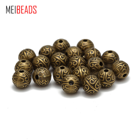 Perles d'espacement en alliage à motif Vintage, accessoires en métal, bronze Antique, petites choses, perles amples UF5018, 20 pièces/lot ► Photo 1/6