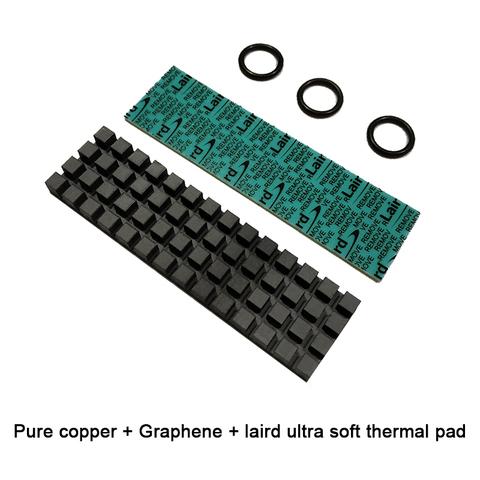 Dissipateur thermique en graphène pur en cuivre, M.2 NGFF 2280 PCI-E NVME SSD Laird, dissipateur thermique Ultra doux, 67x18x5/1.5/2.0/3.0/4. ► Photo 1/3
