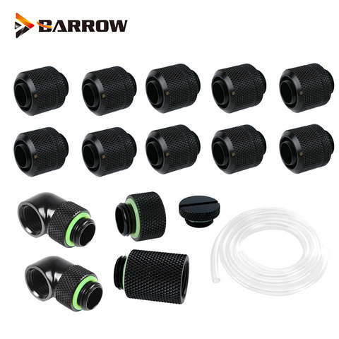 Barrow – tuyau de construction/Tube souple/raccords de Compression, Kit d'extension à 90 degrés, boucle de liquide, 10x13mm, 10x16mm ► Photo 1/6