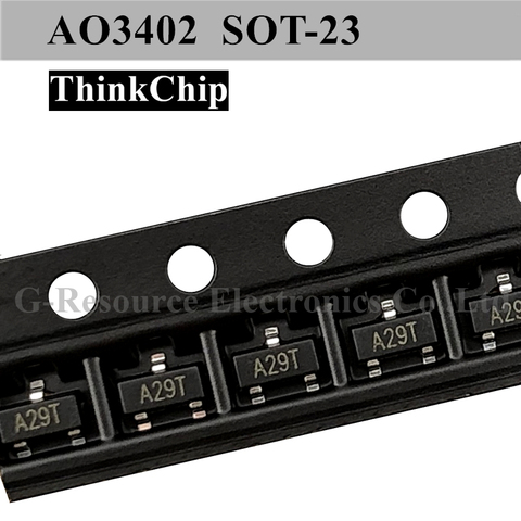 Transistor mosfet 30V 4A (Ta) 100 W (Ta) SMD, nouveau, original, AO3402 A29T SOT-23 3402, 1.4 pièces ► Photo 1/6