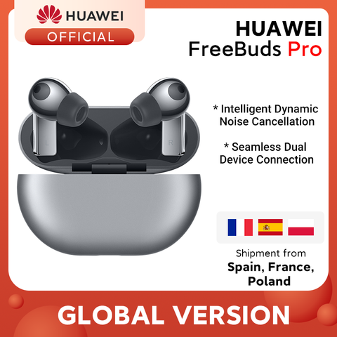 En Stock Version mondiale HUAWEI freebud Pro smarlarme téléphone Qi Charge sans fil et fonction pour Mate 40 Pro P30 Pro 